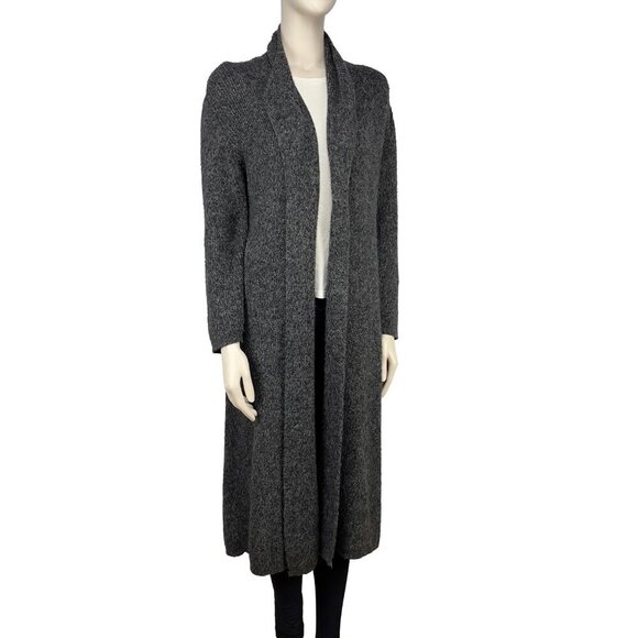 LA LLAMA Comfy Alpaca Hand Knitted Long Sweater Cardigan sz L - Picture 1 of 8
